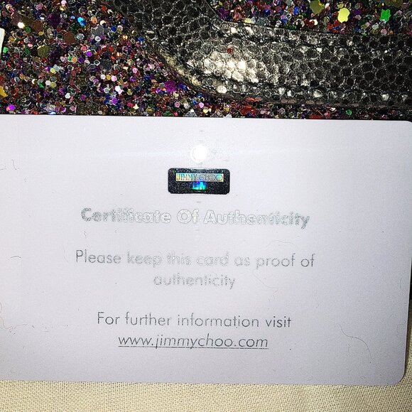 JIMMY CHOO Tilsa Glitter Clutch Wristlet - Picture 8 of 10